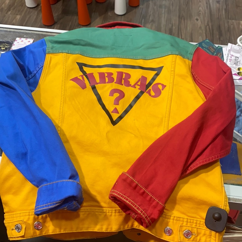 Guess X J Balvin oversized color block denim jacket